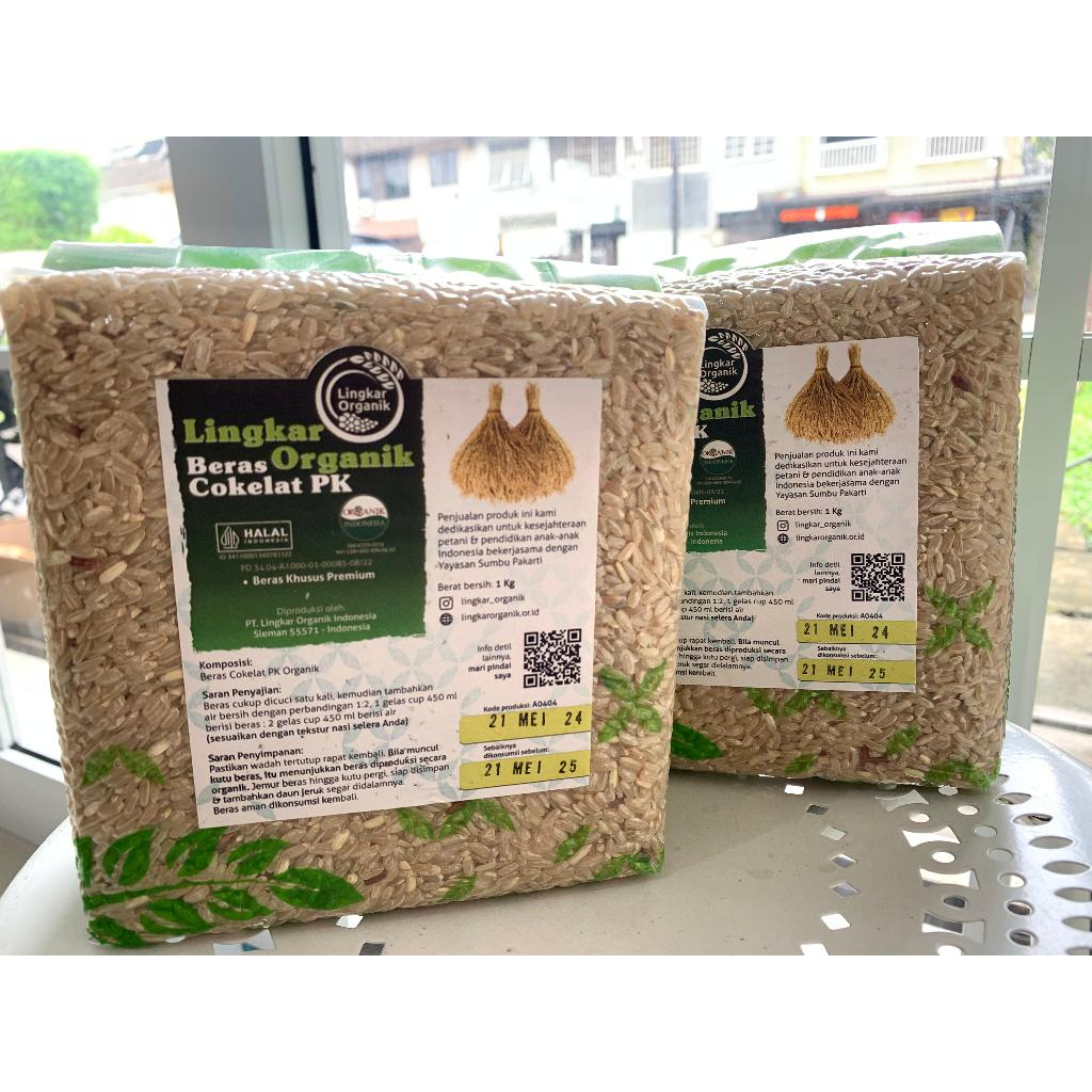 

BERAS ORGANIK - 1 KG | Lingkar Organik - Organic Rice MPASI Bayi | Beras Cokelat