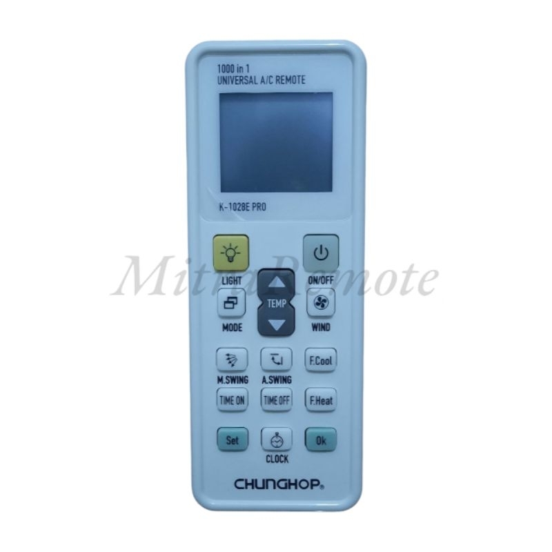 REMOTE/REMOT AC CHUNGHOP K-1028E K-1028E PRO UNIVERSAL/MULTI