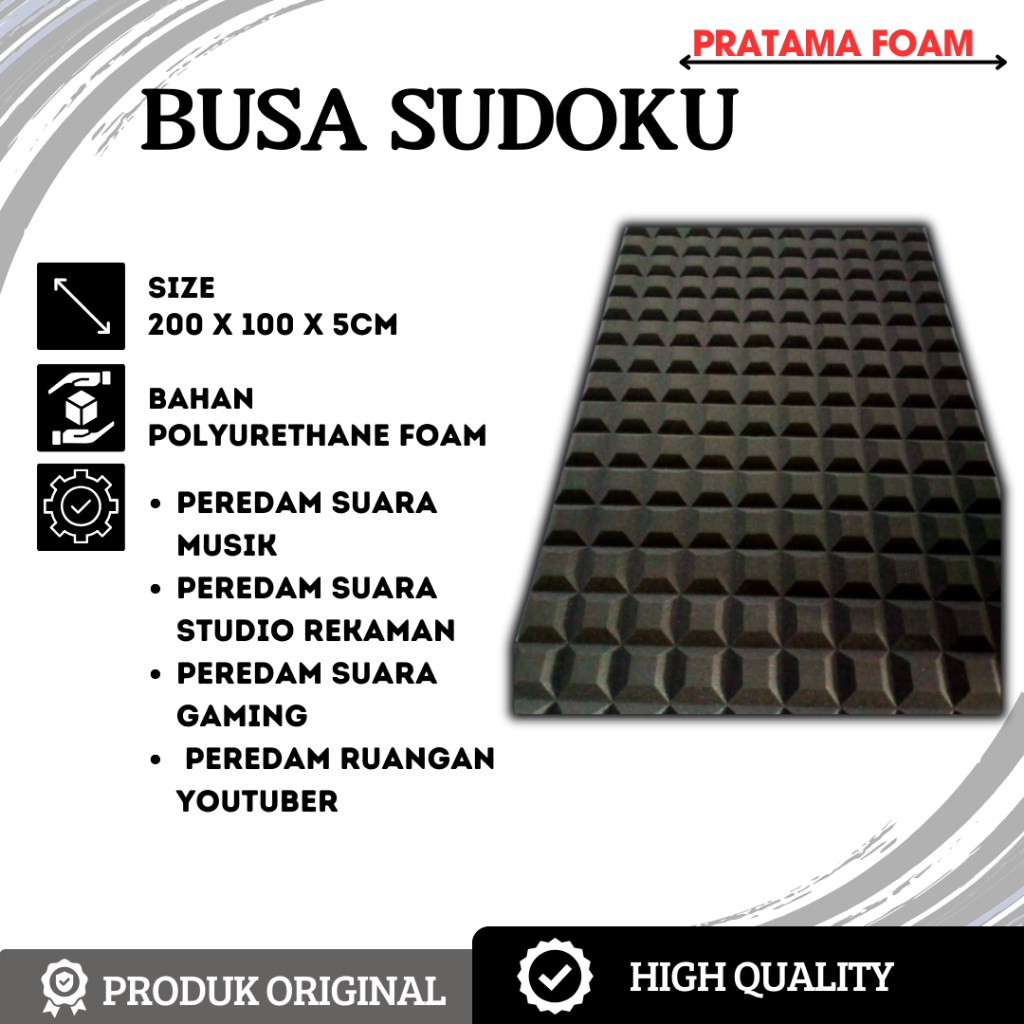 Busa Peredam Suara Square / Sudoku Peredam Suara Ruangan Akustik Studio
