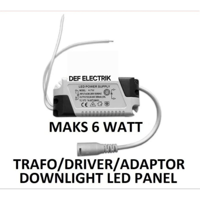 TRAFO LED PANEL DOWNLIGHT 6 WATT LED DRIVER LAMPU DOWNLIGHT 6W
