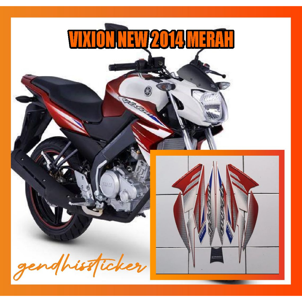 striping motor vixion new 2014 merah