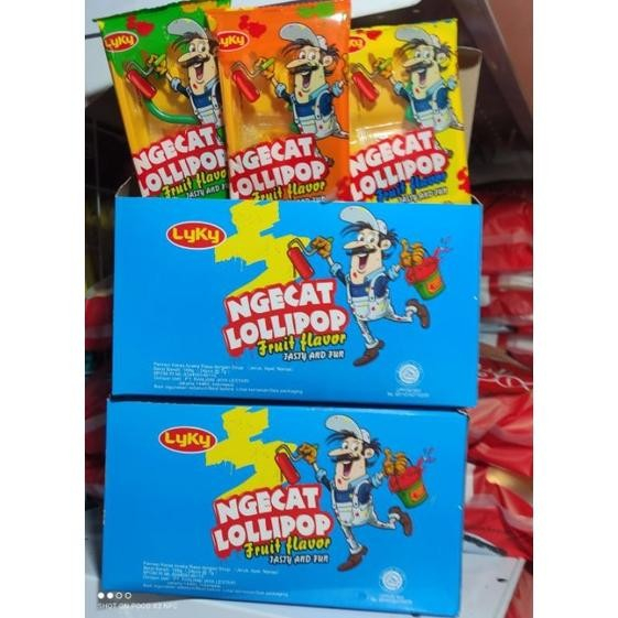 

PERMEN NGECAT LOLLIPOP 1 BOX ISI 24 PCS / PERMEN MENGECAT LOLLIPOP