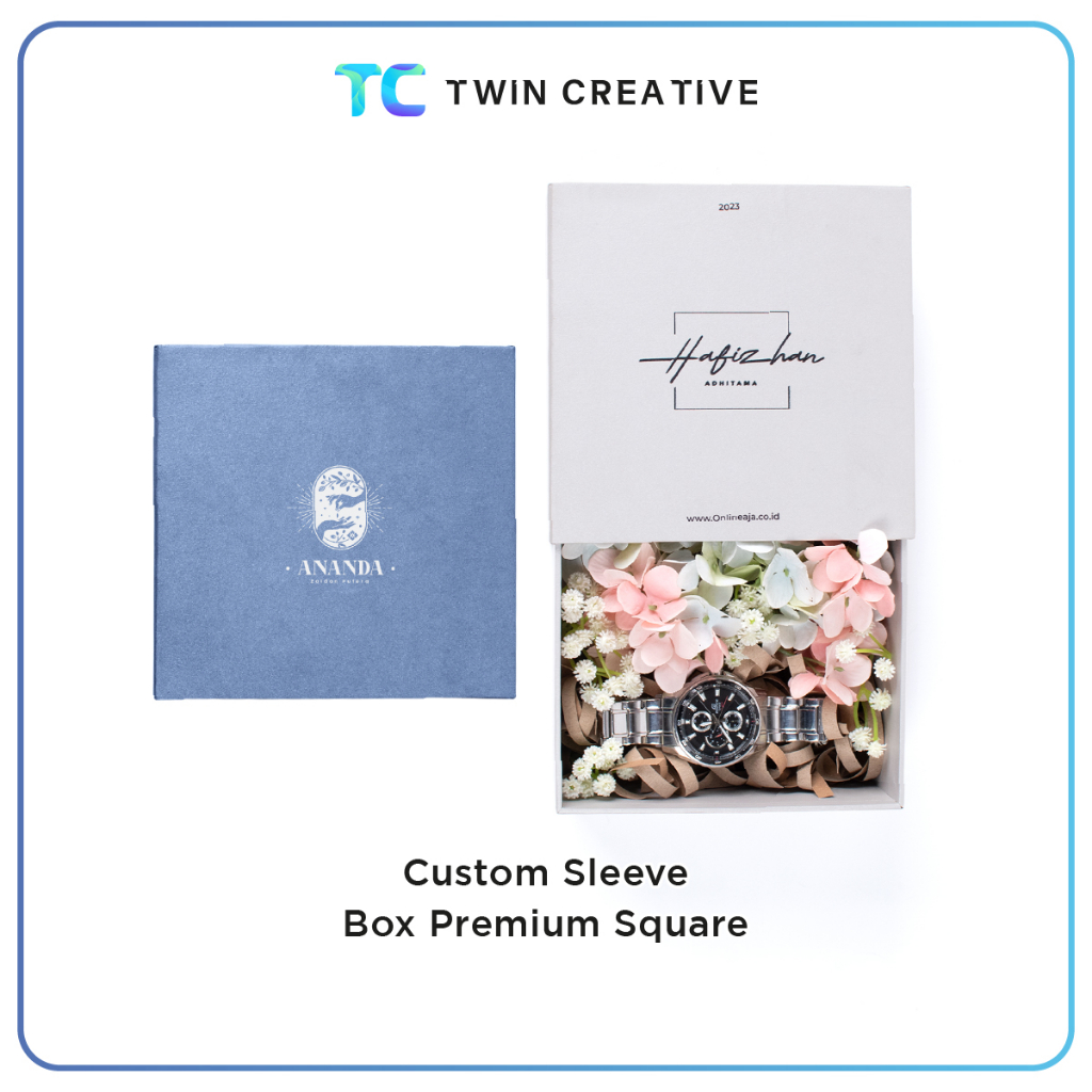 

Custom Sleeve Box Premium Square Tempat Perhiasan - Kotak Kado Ulang Tahun Hampers Wedding