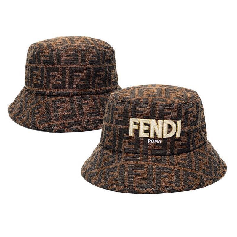 Topi Buchet FF Fendi Kanvas Bordir Import Pria Wanita Premium