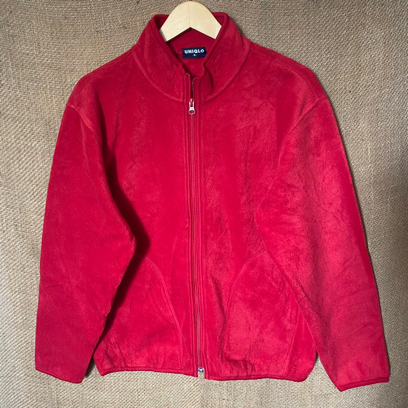Uniqlo Soft Fleece Shocking Red Jacket Man