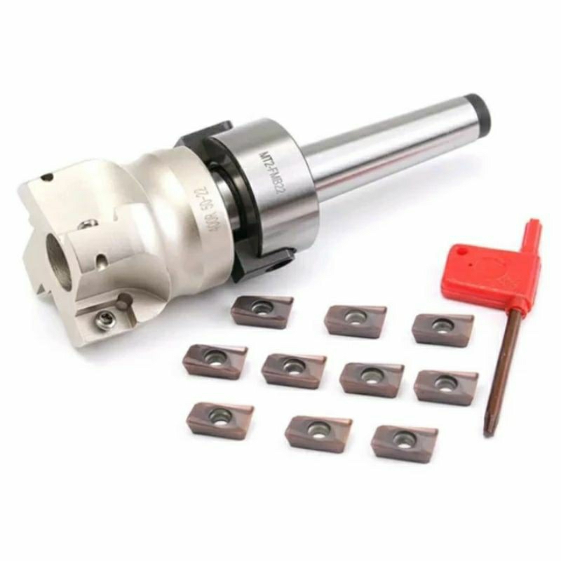 facemill. pisau milling 50mm set insert dan arbor fmb22 for bor frais
