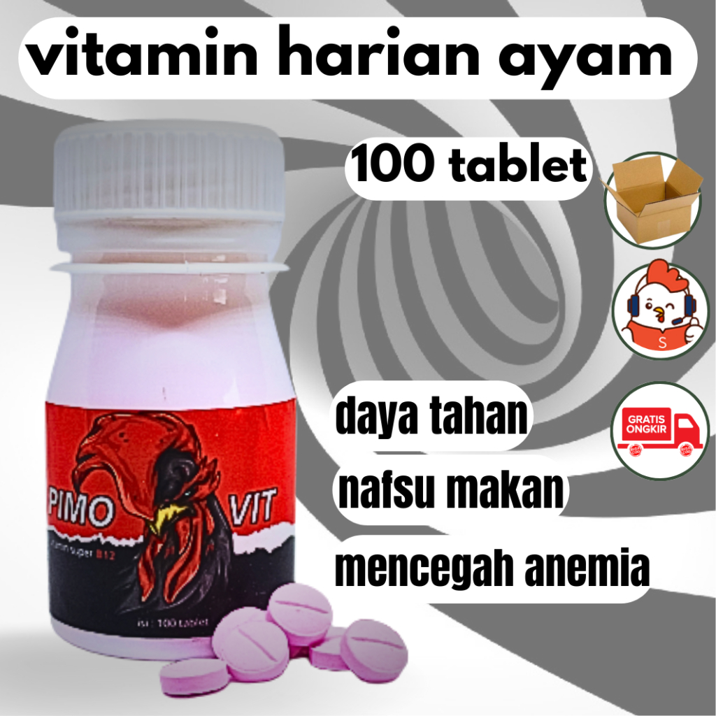 vitamin ayam aduan b12 100 tablet kusus ayam gimca