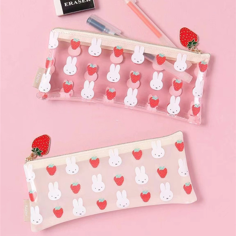 

miffy strawberry pencil case | tempat pensil