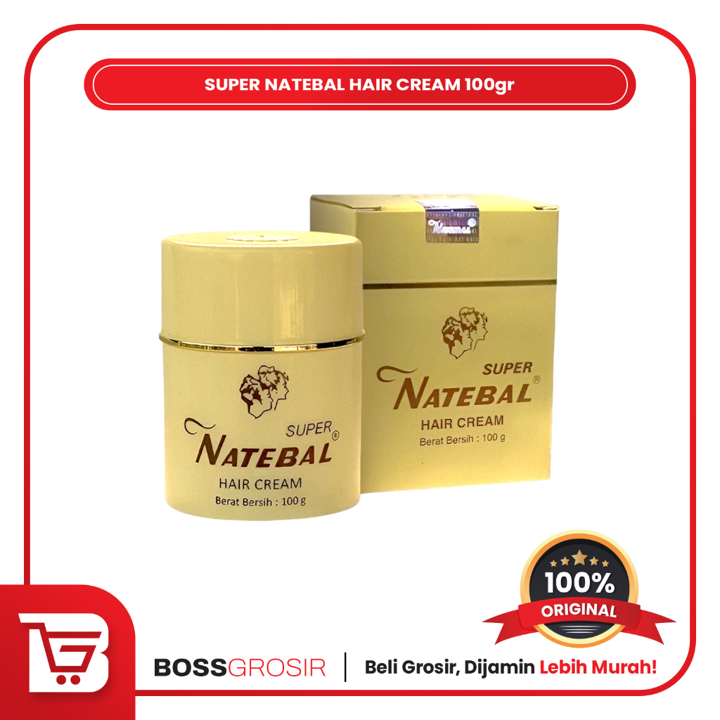Super Natebal Hair Cream Minyak Rambut Penghitam Rambut 100gr