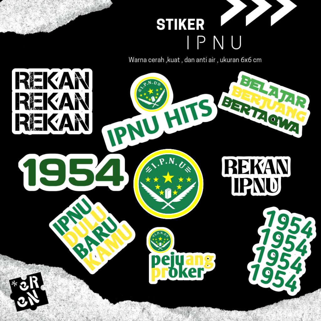 

STIKER ORGANISAI IPNU ANTI AIR ISI 30 PCS PREMIUM
