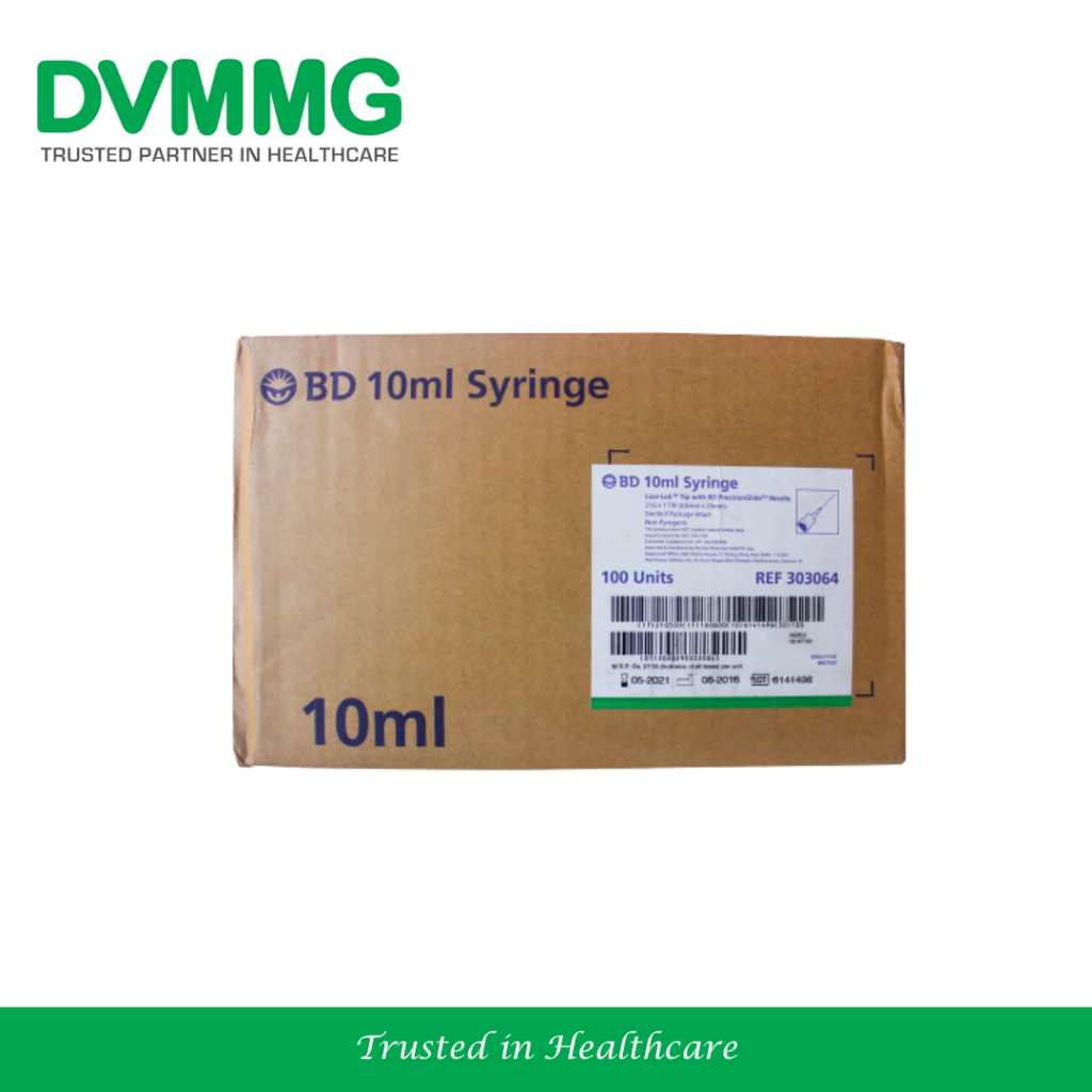 BD Spuit 10cc Tuberculin / BD 10ml Syringe with needle Box