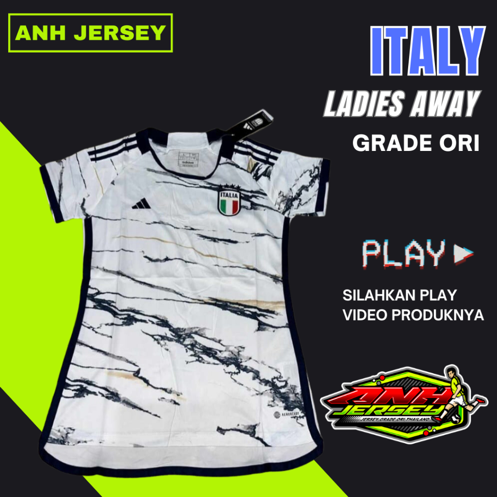 (LADIES) JERSEY BAJU BOLA CEWEK WANITA  (ITALY) ITALI AWAY HOME 2022 2023 2024