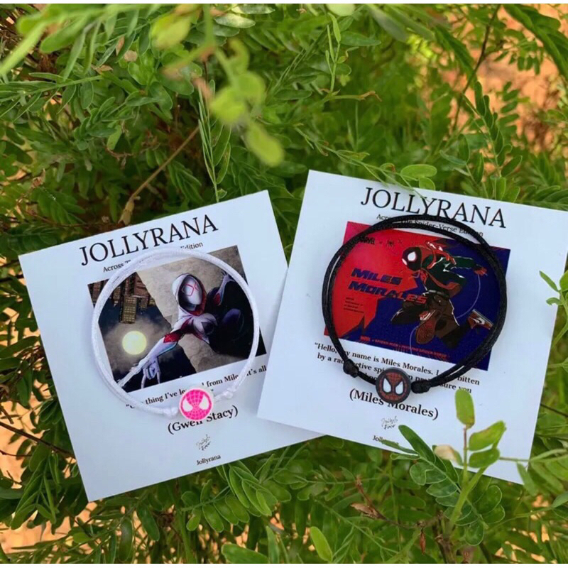 Gelang Couple Bestie Superhero Marvel Gwen Stacy x Miles Morales Spiderman Cute Simple Minimalis