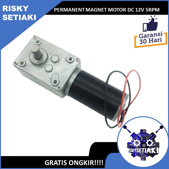 PERMANENT MAGNET WORM GEAR MOTOR DC 4058GW31ZY 12V 5RPM