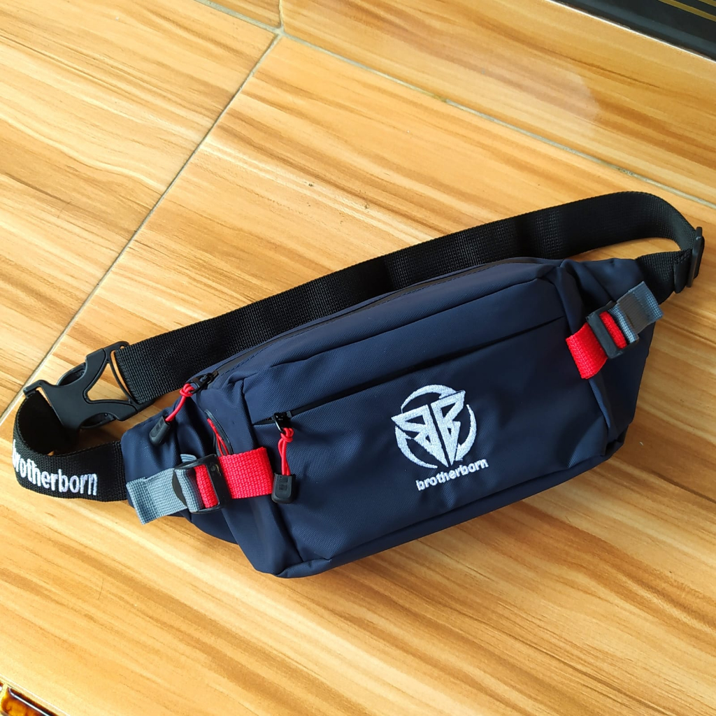 Tas Waistbag Pinggang Dan Bahu Pria Keren Erigo navy