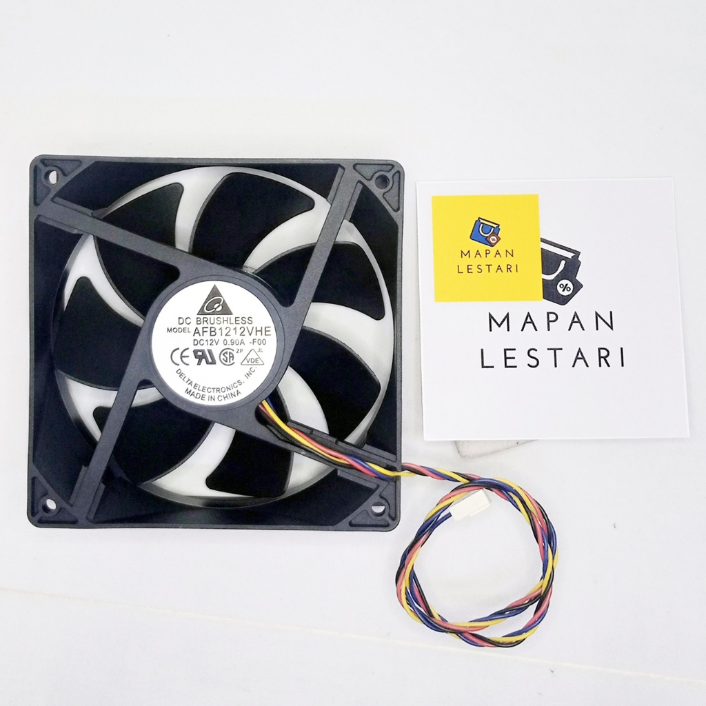 DELTA FAN 12V 0.9A 12CM Kipas AFB1212VHE MINING DC Brushless