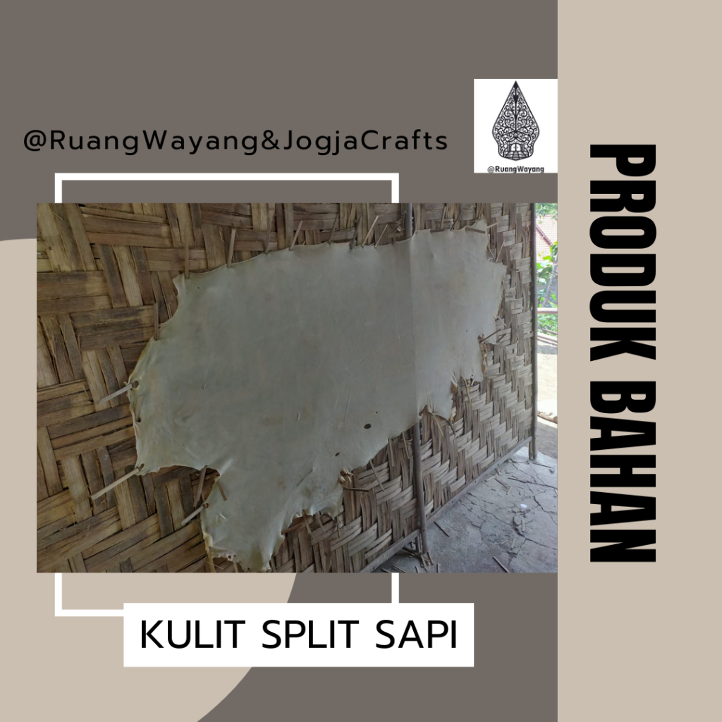 Lembaran Kulit Sapi Split Bahan Pembuatan Wayang Kulit