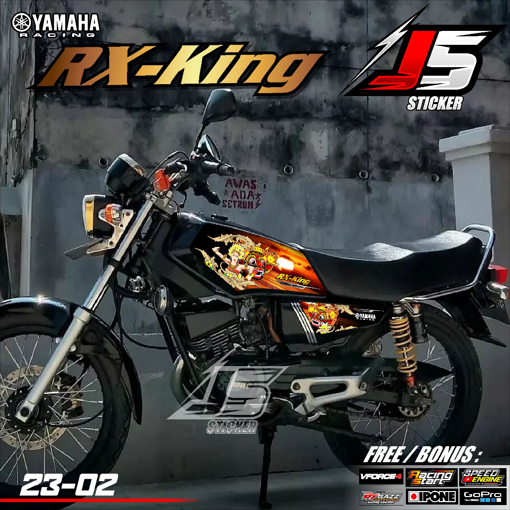 (COD) TERBARU Sticker Striping Rx King - Stiker Skotlet Variasi Motor Rx King Desain Racing Tari Bar