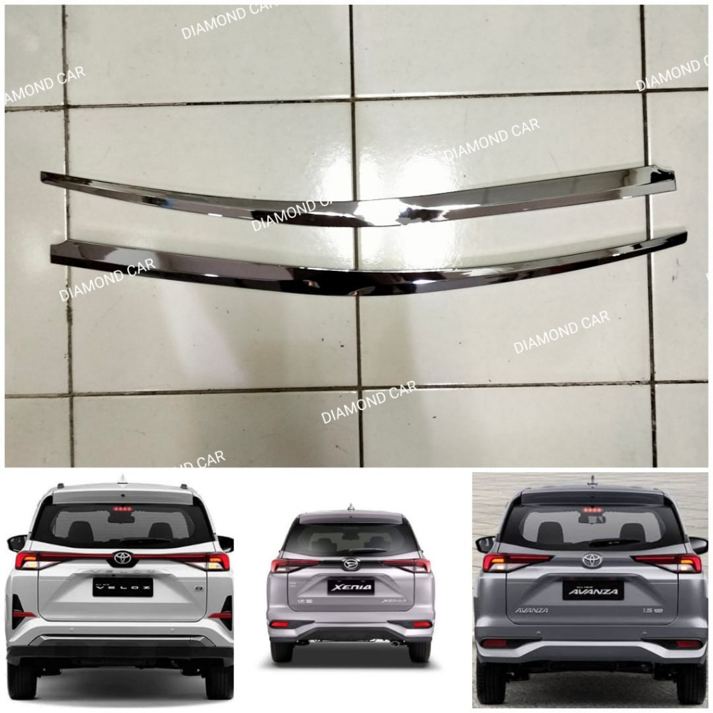 List Lis kaca belakang chrome All New Avanza Xenia Veloz 2022-2023