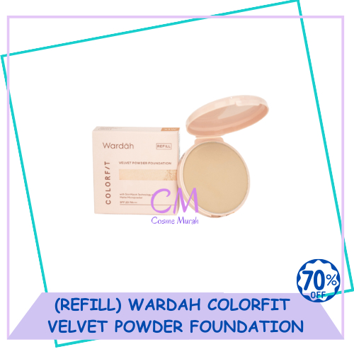 CM ✨ (REFILL) WARDAH COLORFIT VELVET POWDER FOUNDATION | Bedak Compact Bedak