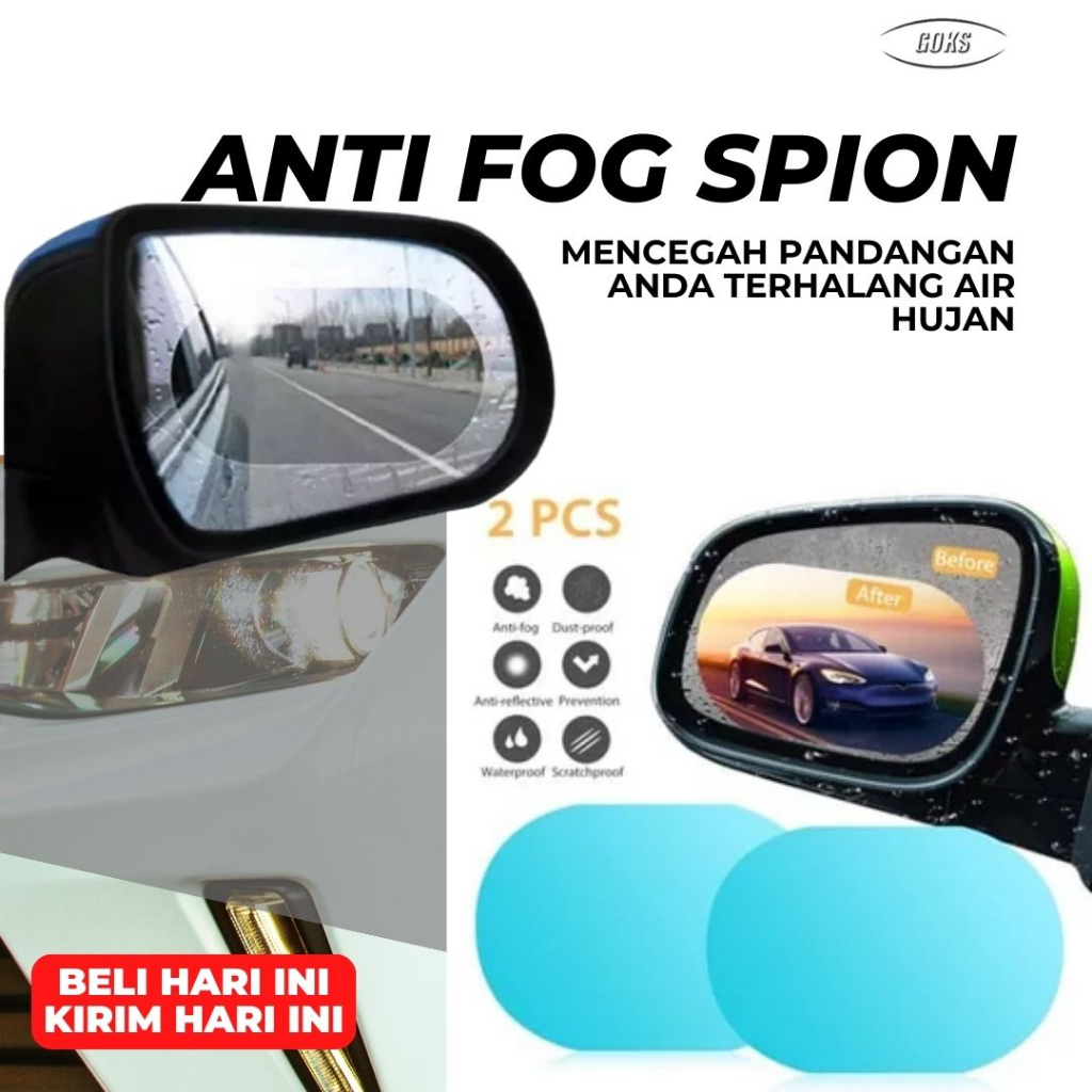 KACA FILM MOBIL OVAL ANTI FOG SPION STICKER ANTI EMBUN ANTI GORES ANTI KABUT ANTI DEBU ANTI MINYAK A