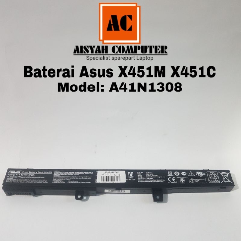 Baterai Laptop Asus X451C X451M X551C - A41N1308