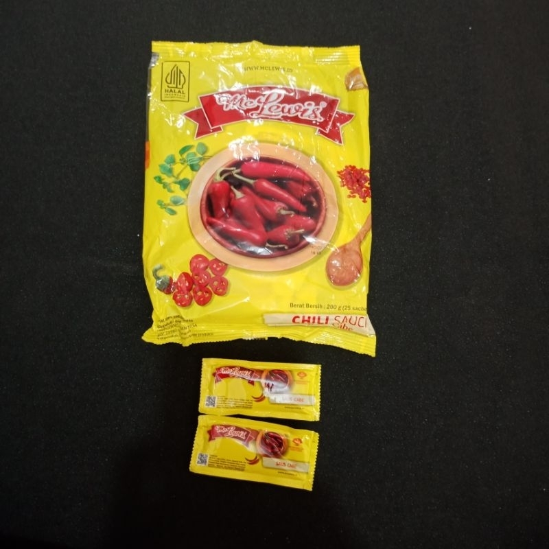 

mc lewis saset saos cabe 8gr saos cabe saset merk mc lewis (25 sachet)
