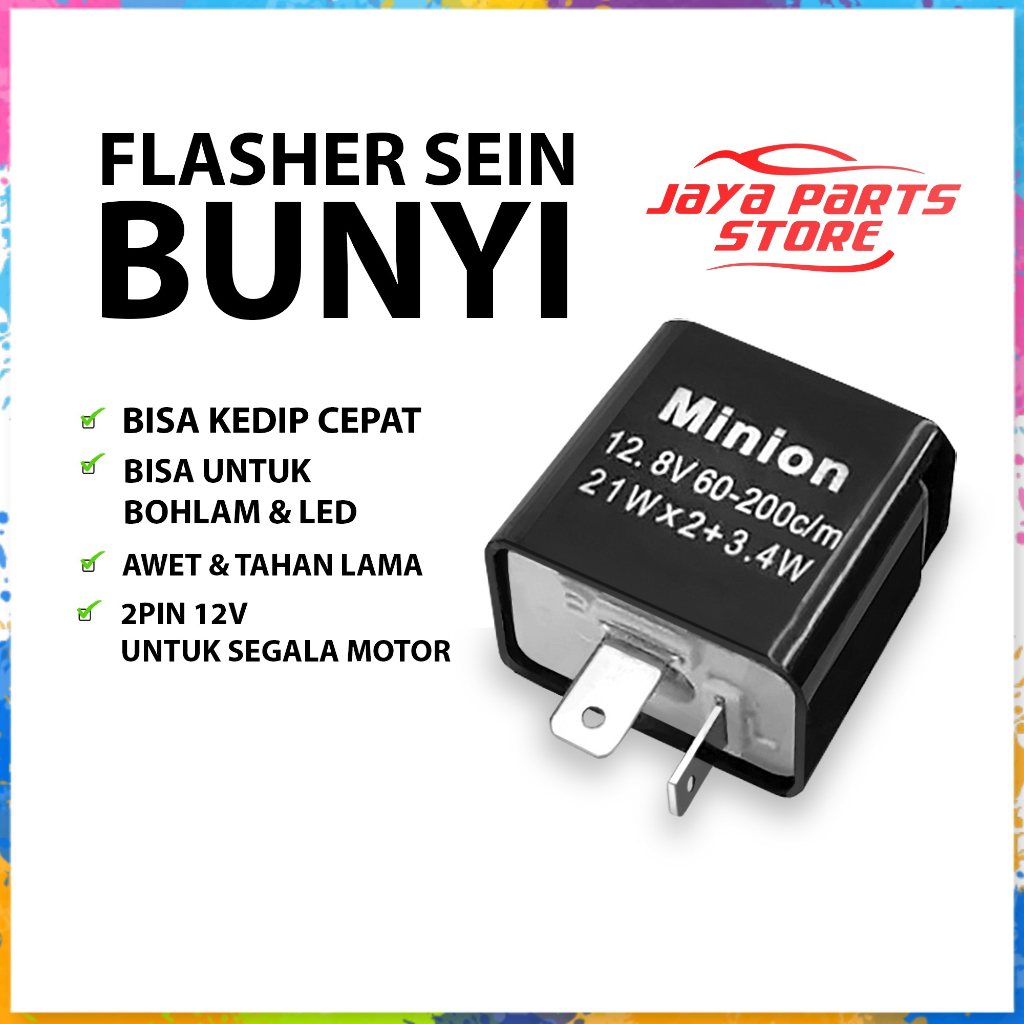 Flasher Sein LED Digital Bunyi dengan pengaturan adjustable kedip - Flasher bunyi tit tit Minion Pan