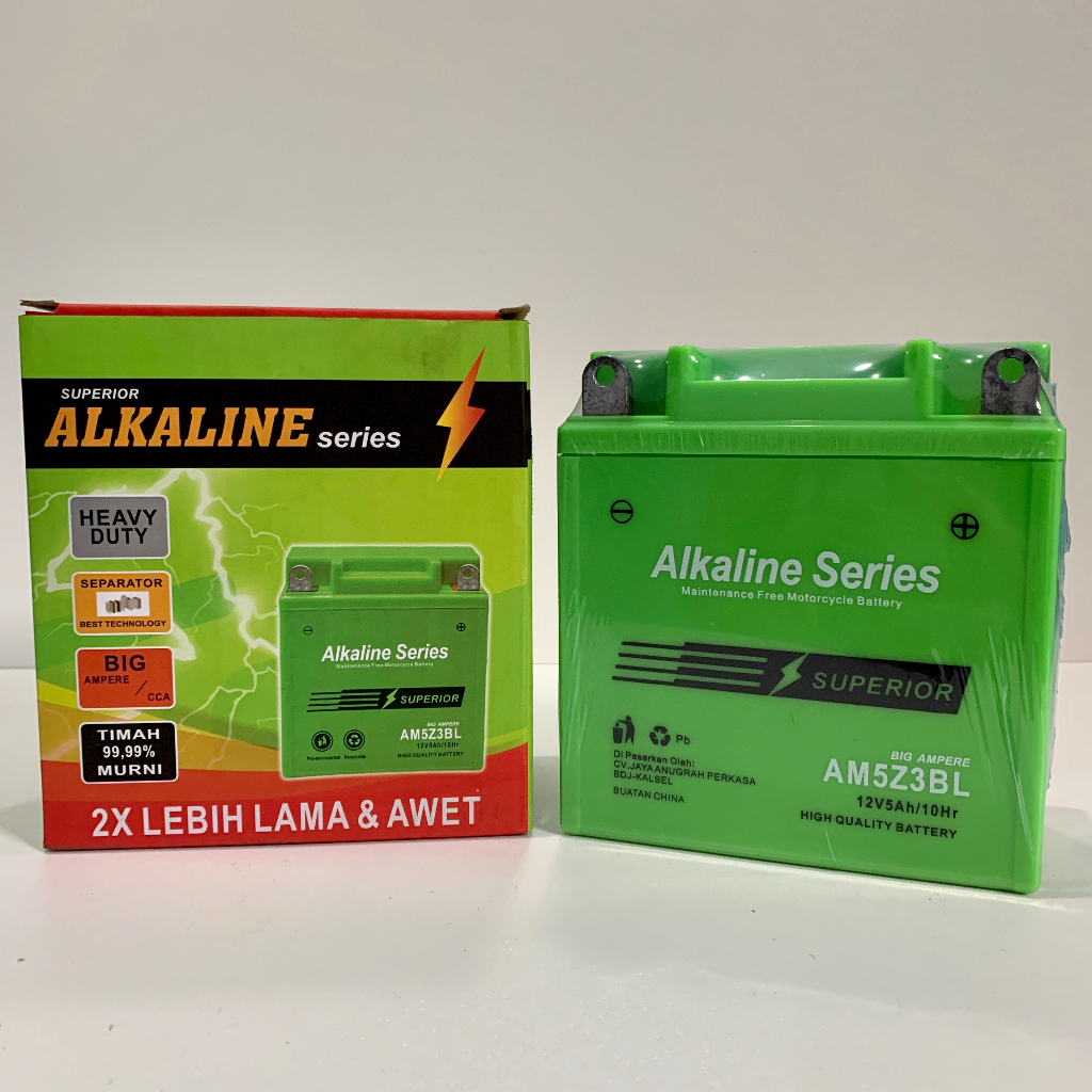 Aki Motor Alkaline Tipe AM5Z3BL Accue Battery