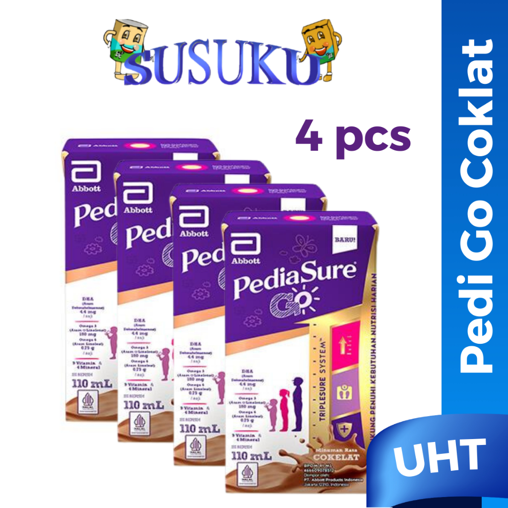 

PEDIASURE GO UHT Vanila /Cokelat 4x110ml