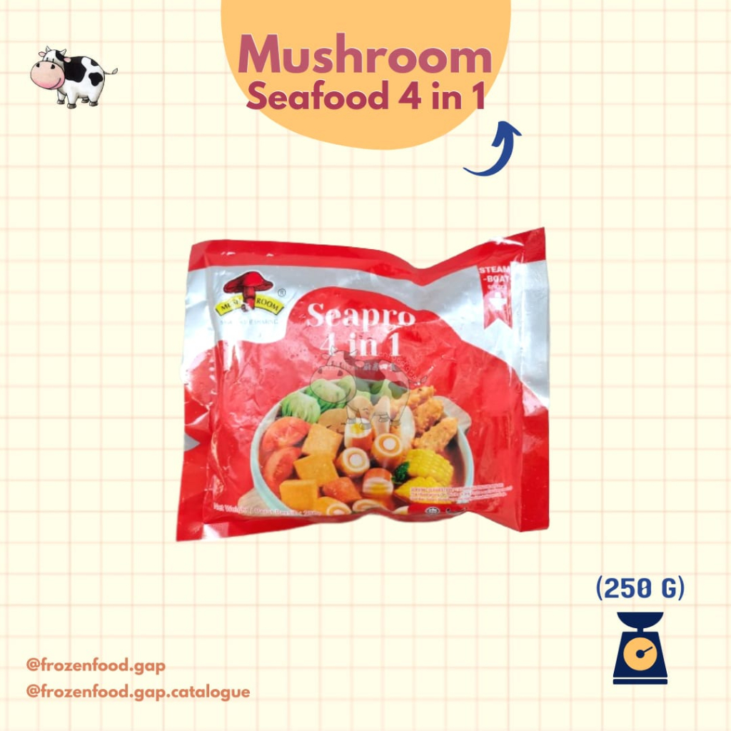 

MUSHROOM 4 IN 1 250GR | BAKSO | FROZENFOODGAP