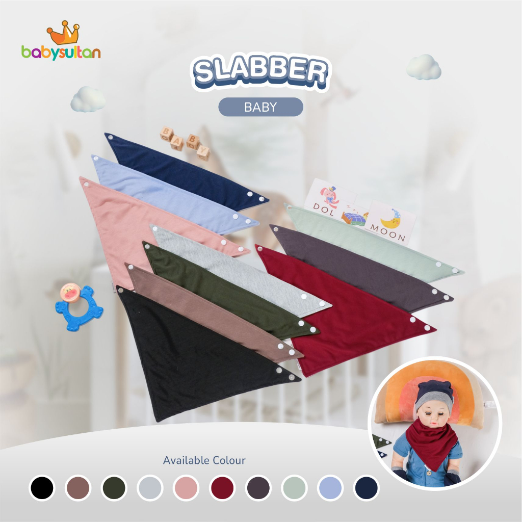 BABYSULTAN Baby Bib Slabber Segitiga Double Layer Celemek Makan Bayi