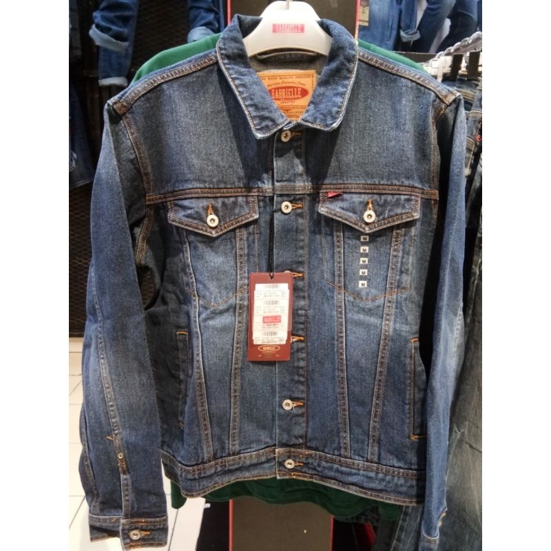 Gabrielle jeans original mens BBJC086V1222M Trucker jaket pria regular