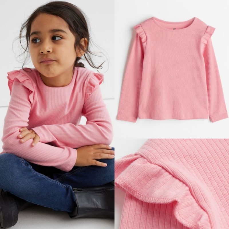 Restock Kaos Rib Anak Perempuan HM