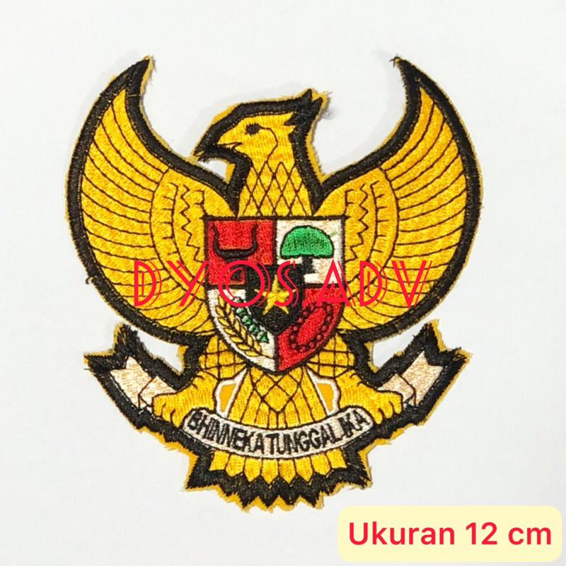 Bordir lambang garuda pancasila 12 cm