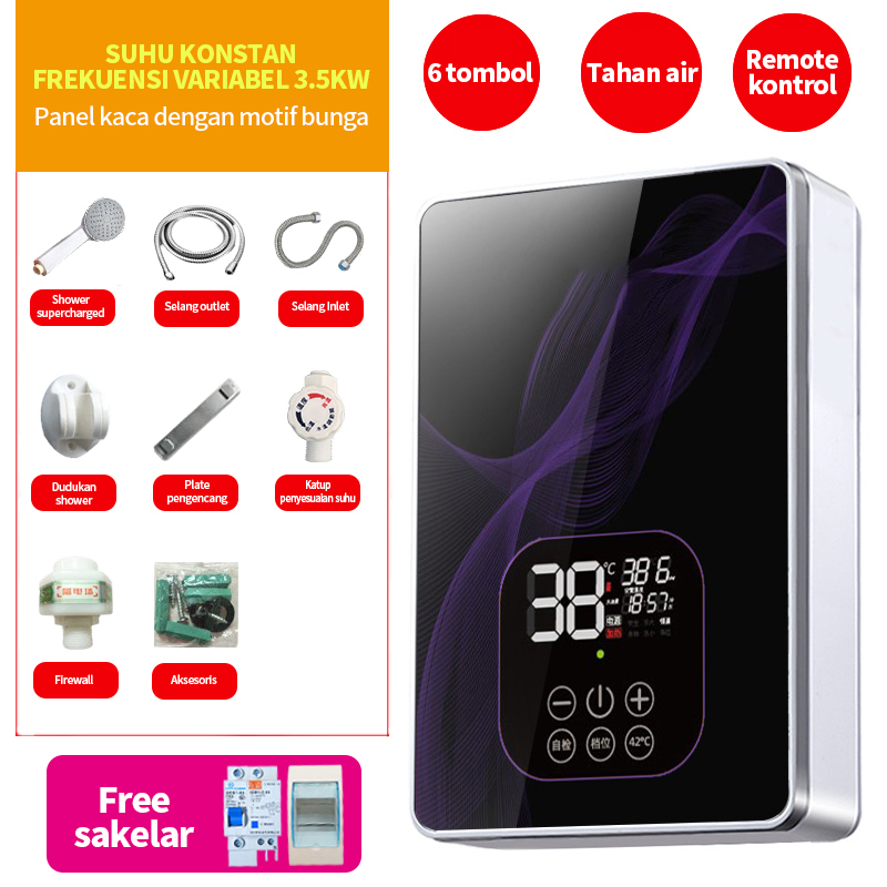 Pemanas Air Listrik Tanpa Tangki Shower Air Panas Instan / Water heater Suhu Konstan / Pemanas air l