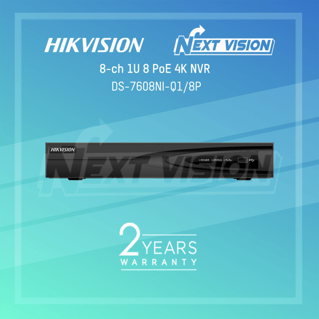DS-7608NI-Q1/8P - HIKVISION NVR 8 CH POE