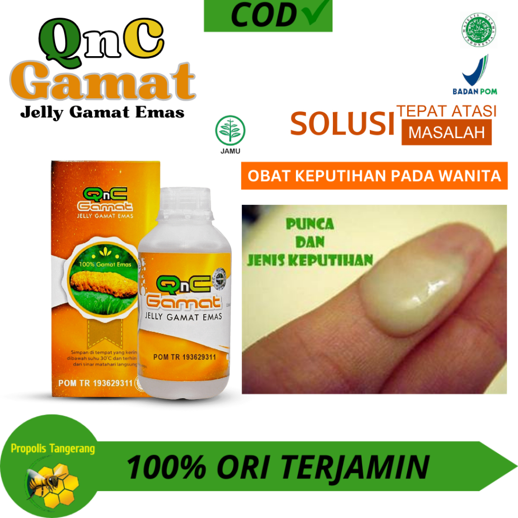 QnC Jelly Gamat Emas 100% Asli Ekstrak Teripang Emas Obat Untuk Keputihan Wanita