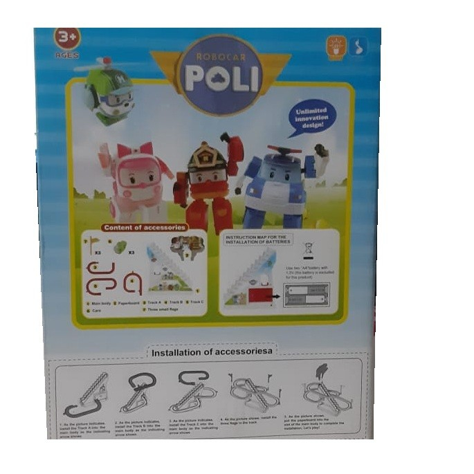 Mainan Anak MAINAN TRACK SELUNCURAN robocar poli