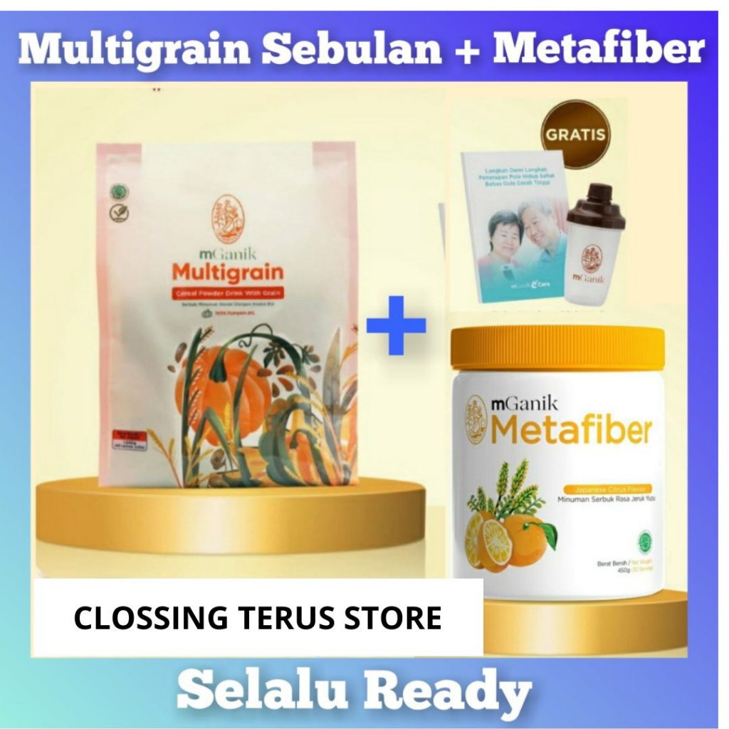 MGANIK MULTIGRAIN PAKET 1 BULAN ISI 60 SASET BPOM HALAL MGANIK MULTIGRAIN SUPERFOOD ATASI GULA DARAH