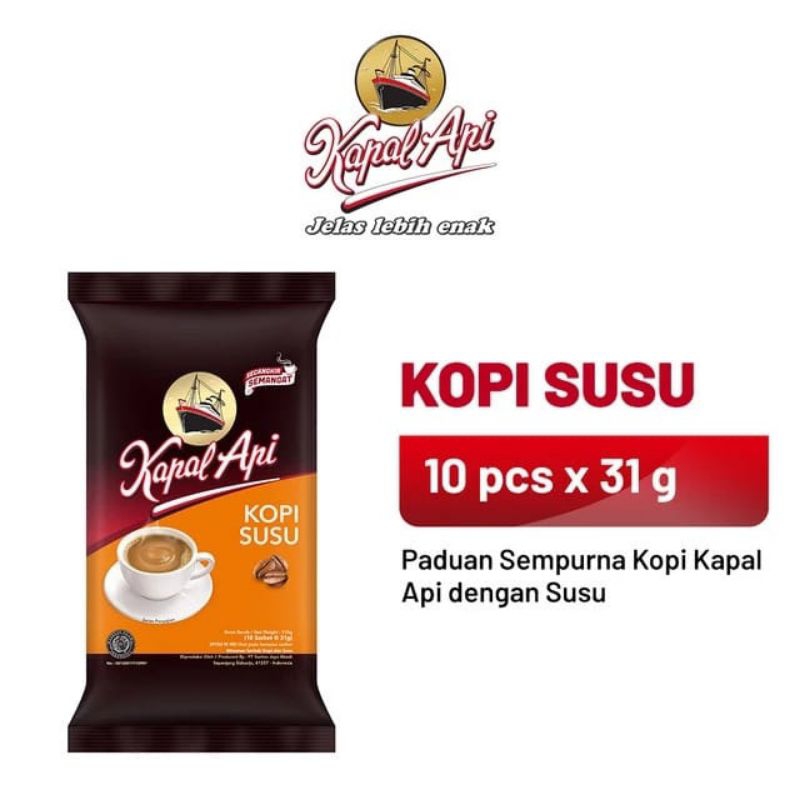 

KAPAL API KOPI SUSU 1 PACK ISI 10 (10X31GR)