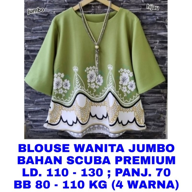 WK BLOUSE WANITA JUMBO LD. 110 120 130 BAJU ATASAN MODEL TERBARU