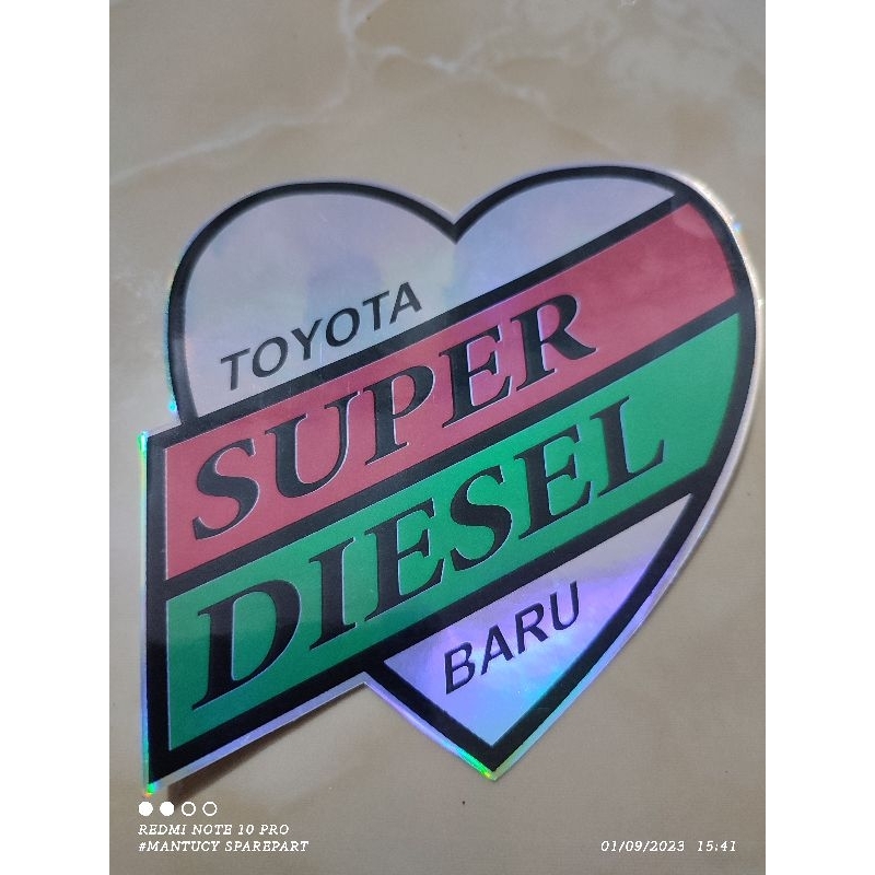SETIKER STICKER STIKER BEMPER TOYOTA HARDTOP 1F BENSIN HARDTOP 2F DIESEL