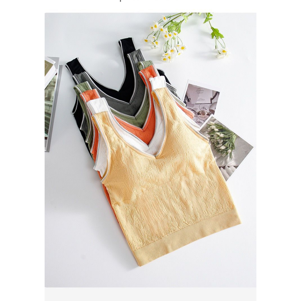 TF tanktop BRA korea Murah Bralette Wanita Bh Wanita Bra Sexy Bh Murah Pakaian Dalam COD Sport Bra65