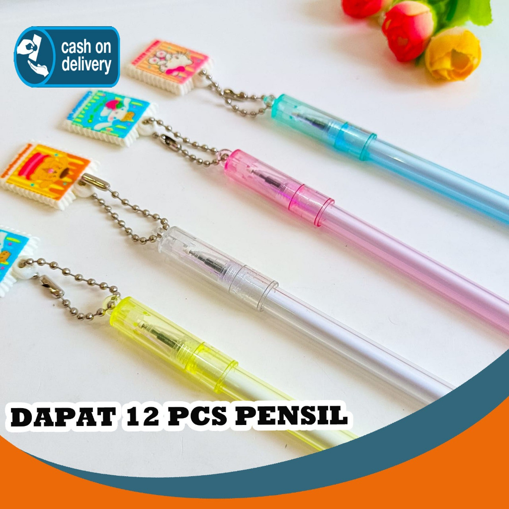 

SELUSIN PULPEN PAPAN NAMA KOTAK SANRIOO ISI 12 PCS LUCU PEN GANTUNGAN BOLPEN ALAT TULIS KANTOR COD TERMURAH