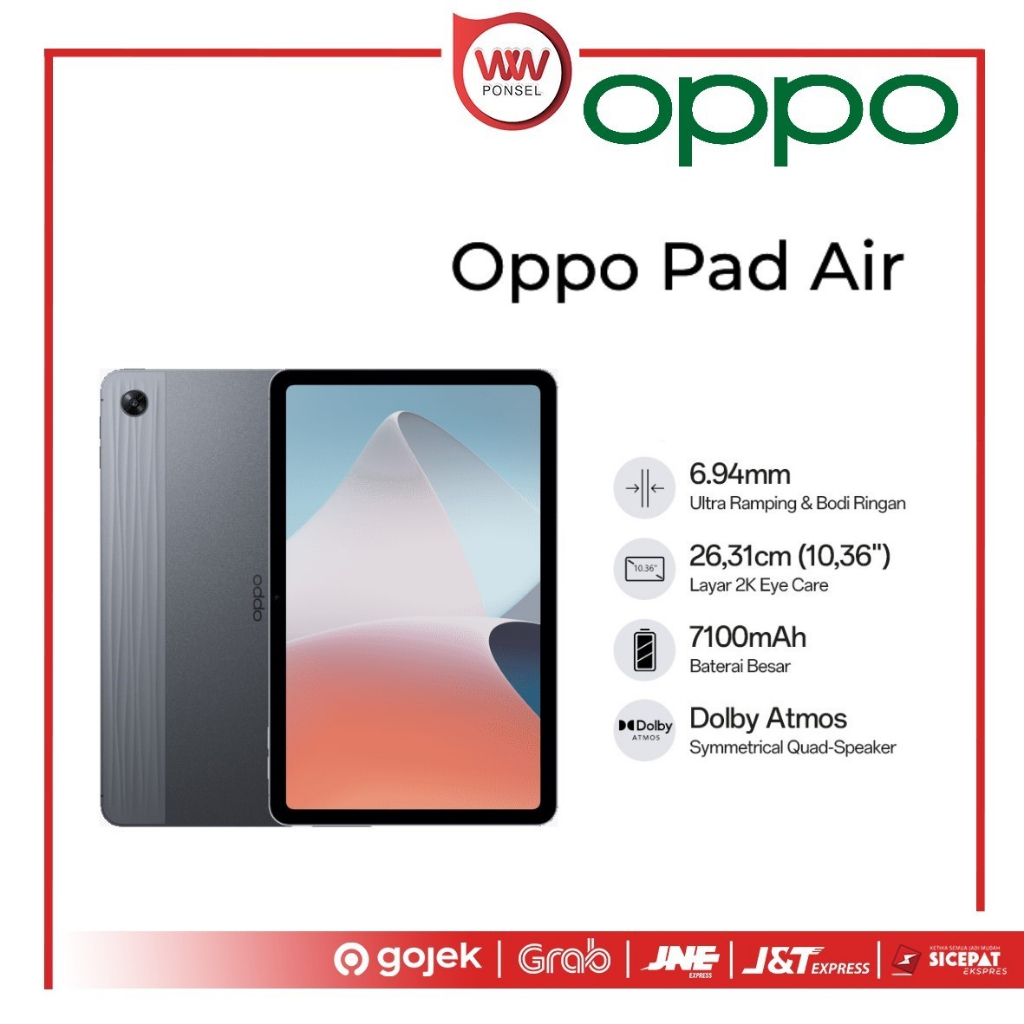 Tablet Oppo Pad Air Ram 4GB Internal 64GB atau 128GB Garansi Resmi