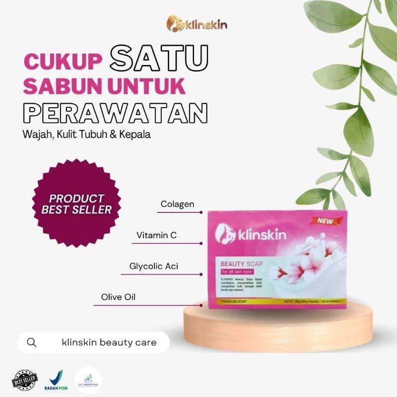 KLINSKIN BEAUTY SOAP - Sabun Pemutih Wajah - Sabun Pemutih Tubuh
