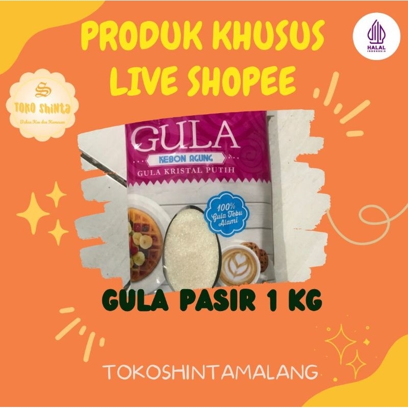 

[TOKOSHINTAMALANG] - Gula Pasir Kebonagung 1kg