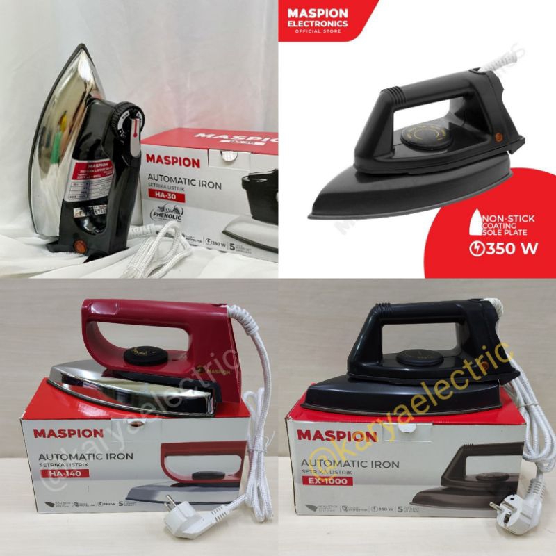 Setrika Maspion EX-1000 / HA-30 / HA-140 | Maspion HA-30 Maspion HA-140 Setrika Baju Setrika Uap