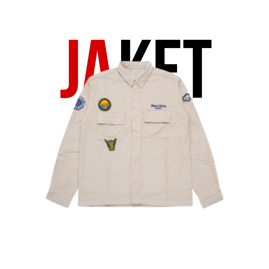 JAKET BAHAN CORDUROY - CREAM